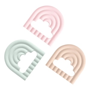 Conception personnalisée Moule de dentition arc-en-ciel de qualité alimentaire en silicone <span class=keywords><strong>pour</strong></span> bébé Jouet de dentition en caoutchouc à mâcher <span class=keywords><strong>pour</strong></span> bébé - Product Image 5