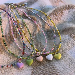 Women Y2K Colorful Seed Beaded Choker <b>Necklace</b> Multicolor Handmade Small Rice <b>Bead</b> <b>Necklace</b> Rice Seed <b>Beads</b> Choker <b>Necklace</b> - Product Image 1