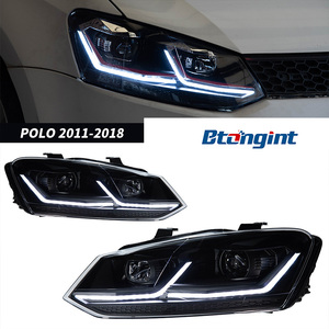 <span class=keywords><strong>Accessori</strong></span> Auto Adatti per <span class=keywords><strong>Volkswagen</strong></span> <span class=keywords><strong>Polo</strong></span>, Gruppo Fari Modificati LED con Doppia Lente L e Luci Diurne DRL dal 11-18 - Product Image 5