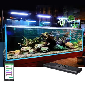 Lampe <span class=keywords><strong>LED</strong></span> pour <span class=keywords><strong>aquarium</strong></span> WEEK <span class=keywords><strong>AQUA</strong></span> 120W à spectre complet avec contrôle par application RGB UV pour <span class=keywords><strong>aquarium</strong></span> d'eau douce de <span class=keywords><strong>20</strong></span> à 72 pouces, éclairage intelligent - Product Image 1