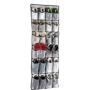 Hanging <b>Shoe</b> Organizer 24 Mesh Pockets Over Door Rack 5+ Layers Multifunction for <b>Shoes</b> Storage White - Product Image 6