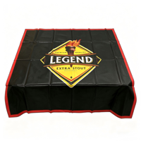 Nappe de table carrée en PVC durable, design personnalisé, moderne, imperméable, avec logo, pour pub, bar, restaurant, fête, salon professionnel