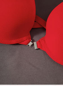 여성용 하이 서포트 푸쉬업 브라, 앞후크, 언더와이어 서포트, 통기성 혼합 소재, 탈부착 불가 패드, 두꺼운 골지 - Product Image 3