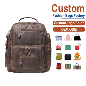 Sac à dos pour homme en cuir vieilli avec fermetures éclair en laiton |   Fabrication sur mesure OEM/ODM pour les marques de tourisme et de voyage - Product Image 1