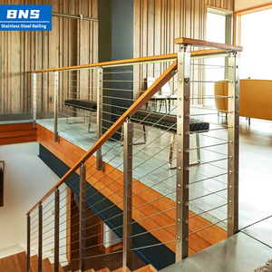 BNS haute qualité vente chaude câble en acier inoxydable câble métallique <span class=keywords><strong>garde</strong></span>-<span class=keywords><strong>corps</strong></span> attaches balustrades balcon <span class=keywords><strong>garde</strong></span>-<span class=keywords><strong>corps</strong></span> en acier inoxydable - Product Image 2