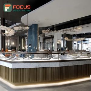 Modern Boutique Jewelry Display Cabinet Tempered Glass Panel Brand Store Display Counter - Product Image 5