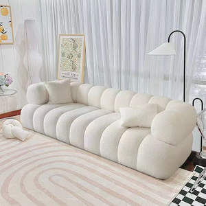 <span class=keywords><strong>Canapé</strong></span> en mousse nuage de style crème français, design capitonné incurvé, montage facile, taille personnalisée, <span class=keywords><strong>canapé</strong></span> compressé pour appartements et espaces de vie - Product Image 1