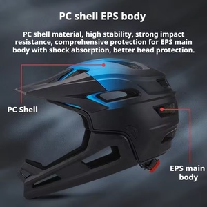 CE CPSC 표준 풀 커버리지 듀얼 산악 자전거 헬멧 풀페이스 경량 라이딩 BMX 레이싱 아너투어용 - Product Image 2