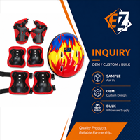 Ensemble de protection avec casque, 7 pièces, pour enfants, protections genoux, coudes, poignets, pour le skate et le cyclisme, OEM personnalisé