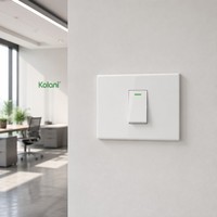 Interruptor de Pared Modular Kolani 120 de Una Vía, Marca Kolani, Panel de Control de Lámpara Iluminado de 1 Botón, Empotrado