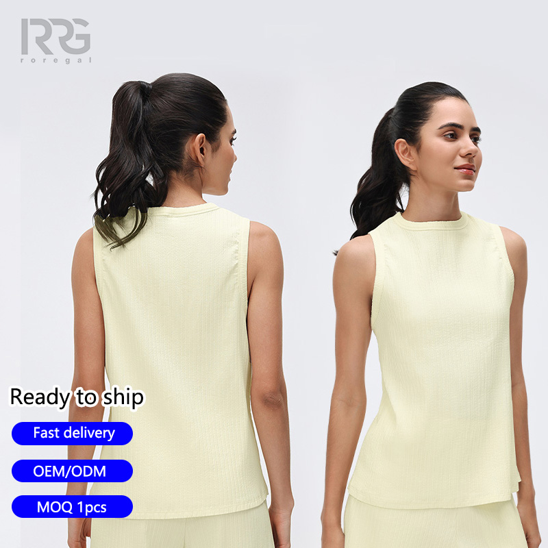 Roregal Summer Yoga Wear Women Sports High-Stretch Quick-Dry Sports Tank Outdoor Fitness Sleeveless Tops