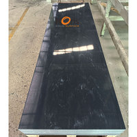 Prix d'usine Koris, pierre artificielle 3660*760, 12 mm d'épaisseur, surface solide en acrylique modifiée, comptoirs en marbre noir, feuille de Corian