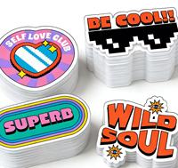 Autocollants en vinyle autocollants personnalisés, durables et imperméables, impression numérique couleur CMYK pour l'emballage, autocollants avec logo personnalisé