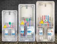 Boîte de distribution industrielle intérieure HMJ, multi-usages, 6 prises, 12V-400V, avec serrure biométrique, IP54, ABS