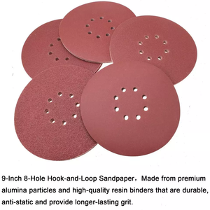 En stock 300 disques abrasifs <span class=keywords><strong>de</strong></span> 225 mm (9 pouces) à 8 trous, auto-agrippants, grain 40/60, pour ponceuse à cloisons sèches, élimination rapide des matériaux lourds, livraison rapide - Product Image 4