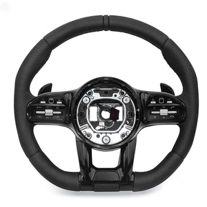 Volant de direction personnalisé pour <span class=keywords><strong>Mercedes</strong></span> Benz AMG W203 W206 W219 W221 W164 X164 CLA45 X253 - Product Image 3