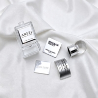 Étiquettes en aluminium gaufrées personnalisées pour flacons de parfum, haute qualité, impression personnalisée acceptée, autocollants métalliques recyclables