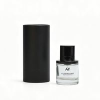 Flacon de parfum transparent avec bouchon magnétique noir, emballage personnalisé avec logo, capacité de l'emballage, couvercle magnétique, flacon de parfum haut de gamme
