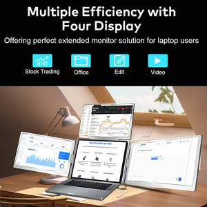 Nouveau modèle 2025 Fopo Écran externe <span class=keywords><strong>4</strong></span> LCD Moniteur <span class=keywords><strong>portable</strong></span> pliable avec pilote 1 câble Écran LCD FHD 15,6 pouces - Product Image 2