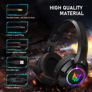Onikuma Filaire Pliable <span class=keywords><strong>Micro</strong></span> <span class=keywords><strong>Casque</strong></span> Noir K9 Rgb Led Livraison Gratuite <span class=keywords><strong>Pas</strong></span> <span class=keywords><strong>Cher</strong></span> <span class=keywords><strong>Casque</strong></span> Tête Téléphones Over-Ear <span class=keywords><strong>Casque</strong></span> pour <span class=keywords><strong>Pc</strong></span> - Product Image 6