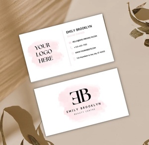 Có thể chỉnh sửa thẻ kinh doanh Mẫu DIY gọi điện thoại tối giản <span class=keywords><strong>Chic</strong></span> 3.5*2 inch hoặc kích thước tùy chỉnh 400 G 500 GSM Thẻ giấy với mã QR - Product Image 5