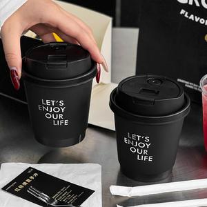 Vasos de Papel Desechables <span class=keywords><strong>para</strong></span> Café con Logotipo Personalizado de Xiamen, de 4oz a 24oz, Doble Pared con Tapa <span class=keywords><strong>para</strong></span> Cafetería, Restaurante, Bebidas <span class=keywords><strong>para</strong></span> Llevar - Product Image 4
