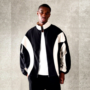 ODM Custom Canvas Waterproof Windbreaker Bomber <b>Jacket</b> with Stand Collar Anti-UV Regular Fit and <b>Reflective</b> Trim for <b>Men</b> - Product Image 1