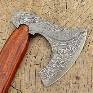 Damascus Steel Tactical Style <b>Axe</b> Hand Forged Wooden <b>Handle</b> Custom Packaging OEM Factory Direct Supply Custom Damascus <b>Axes</b> - Product Image 6