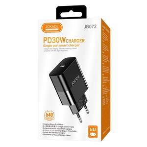 Jokade 30W USB-C Charger Black Fast Charging Wall <b>Adapter</b> for Phones Tablets - Product Image 4