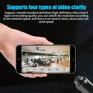 Mini caméra WiFi 1080P HD avec vision nocturne, détecteur de mouvement et de son inclus, pour la maison ou le bureau, angle large de 120 degrés, micro babyphone - Product Image 2