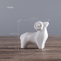 Vente en gros d'usine : Ornements en céramique « Trois Moutons Porte-Bonheur », articles de décoration intérieure modernes et minimalistes, jolies statues de moutons