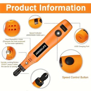 JANGKLIFE 3-snelheids draaibare gereedschapset, draadloos, met 80+ accessoires - Product Image 2
