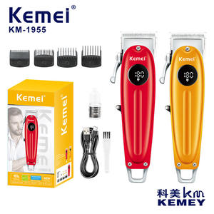 Tondeuse à cheveux électrique Komei, corps métallique, écran numérique, batterie Li-Ion rechargeable, usage professionnel KM-1955 - Product Image 2