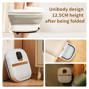 Masajeador de pies eléctrico plegable para el cuidado de la salud con vibración y control remoto con mango oculto, 7L de capacidad - Product Image 4