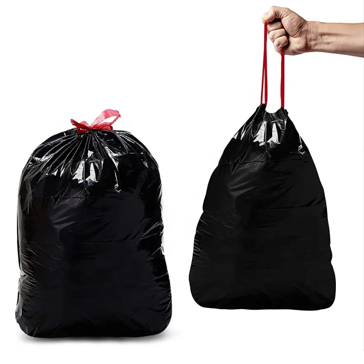 Bolsas de basura desechables de plástico de tamaño personalizado bolsas de basura de cocina en rollo bolsa de basura para el hogar