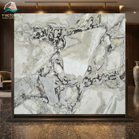 Dalle de marbre blanc fantaisie naturel avec veines grises artistiques pour les murs décoratifs et la conception de comptoirs