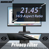 Filter Privasi 2 Arah untuk Monitor Desktop 21.45" 16:9, Anti Mengintip, Anti Silau, Anti Cahaya Biru, Pelindung Layar