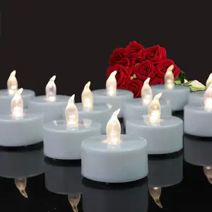 Dura 3X più a lungo 150 ore luci da tè realistiche luci da tè a LED tremolanti candele senza fiamma a batteria Tealight luminose