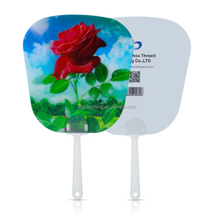 พัดมือพิมพ์ลายเลนติกูลาร์ 3 มิติ ขนาด 16x17 ซม. ลายดาราดัง พร้อมด้ามจับพลาสติกสีน้ำเงิน PP ลายสัตว์ - Product Image 3