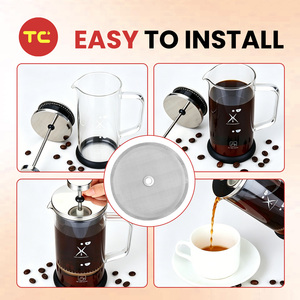 Filtro de Prensa Francesa Reutilizable de 4 Pulgadas, Acero Inoxidable 304, Compatible con Cafeteras <span class=keywords><strong>Bodum</strong></span> - Product Image 5