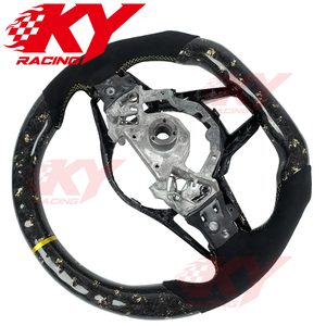 Volant de voiture sport en fibre de carbone forgée sur mesure avec revêtement en daim pour Nissan 400z Coupé, compatible avec Nissan 350z, 370z, GTR, FX35, FX37 - Product Image 3