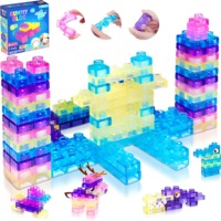 Bloques de Construcción Sensoriales Suaves, Juego de Juguetes de Construcción para Niños Pequeños, Montessori, Apilables, 40 Piezas, Tema de Paisajes, en Caja