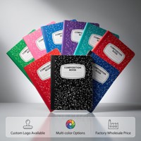 Carnets de composition scolaire personnalisés en gros avec logo, texture marbre multicolore pour étudiants