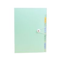 Carpeta A4 al por mayor, con páginas interiores transparentes y gruesas, para almacenamiento de exámenes de estudiantes, archivador acordeón multicapa con cremallera, imprimible.