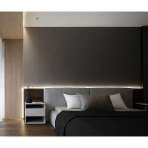 Ensemble de meubles de chambre principale de villa penthouse de luxe, mobilier de chambre complète moderne pour hôtel 5 étoiles, suite avec lit king size surdimensionné - Product Image 1