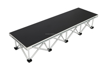 Plateforme de scène portable en aluminium avec design de cabine DJ légère pour mariages, événements scolaires, fêtes et clubs