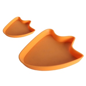 NOMOYPET-plato de alimentación de plástico con forma de huella de monstruo naranja, tazón de <span class=keywords><strong>comida</strong></span> para reptiles, precio de fábrica - Product Image 1