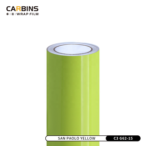 Pellicola per Wrapping Auto di Alta Gamma CARBINS, Rotolo in PET Giallo San <span class=keywords><strong>Paolo</strong></span>, Vinile per Wrapping Senza Bolle d'Aria 1,52*18M - Product Image 2