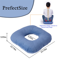 Coussin de siège en forme de donut pour soulager les douleurs du coccyx, orthopédique, pour hémorroïdes, post-partum, grossesse, escarres, tricoté