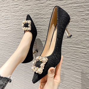 Calzado De Mujer Rhinestone Slipper Pumps Sexy and Elegant 2025 Heels for Women - Product Image 1
